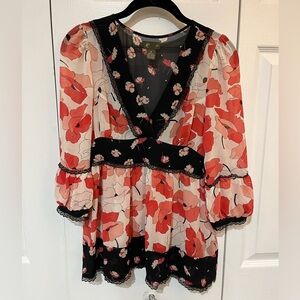 fei by Anthropologie. Baby doll blouse. Size 8.